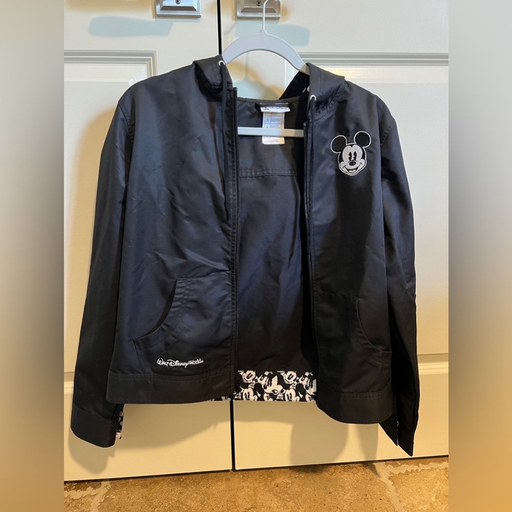 disney mickey mouse kids black raincoat jacket